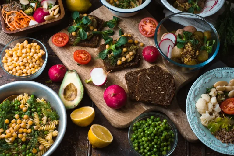 different salad and snack on the wooden table hori 2023 11 27 05 18 27 utc